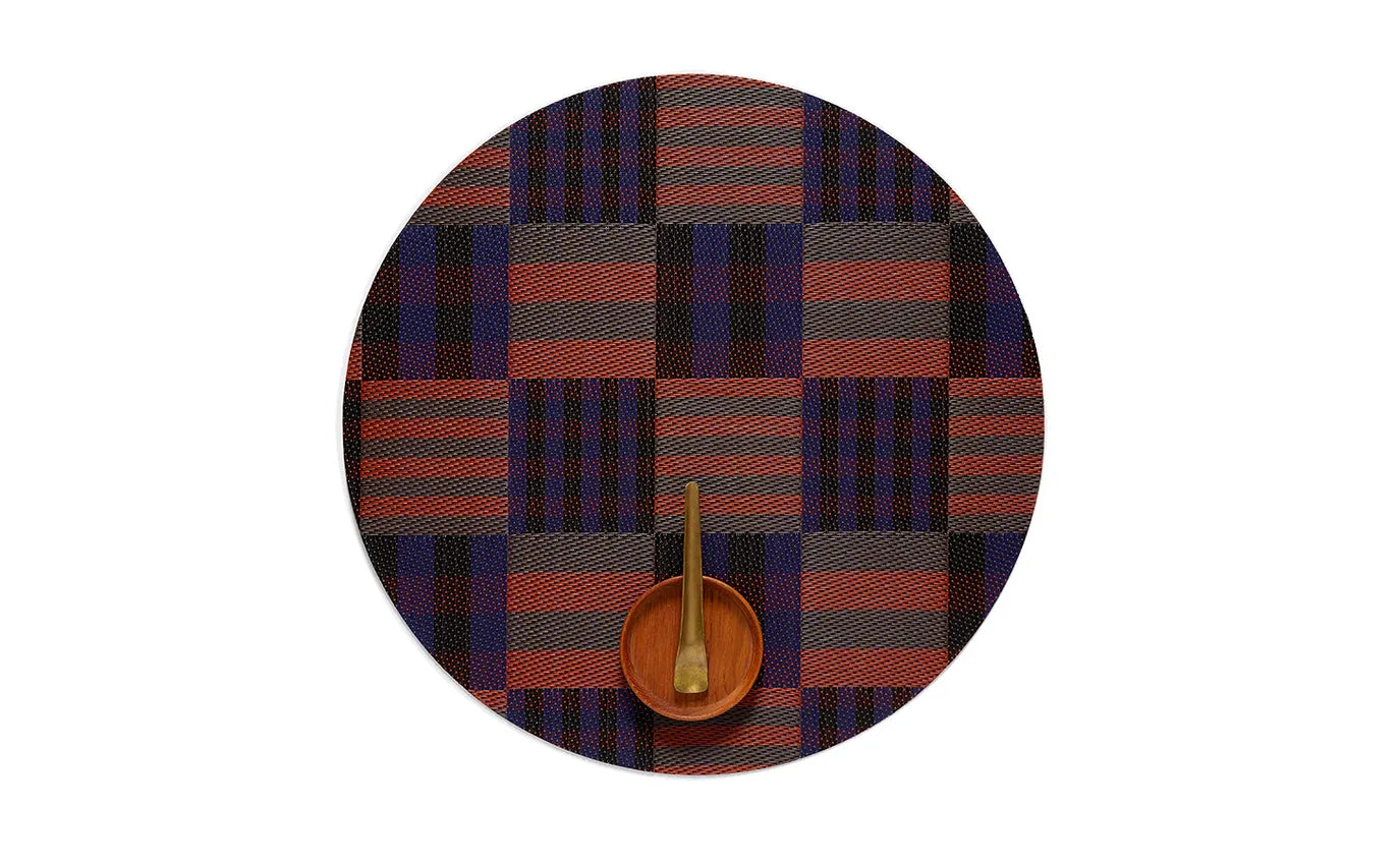 Chilewich Placemat Round 15" diam. Clover Fig