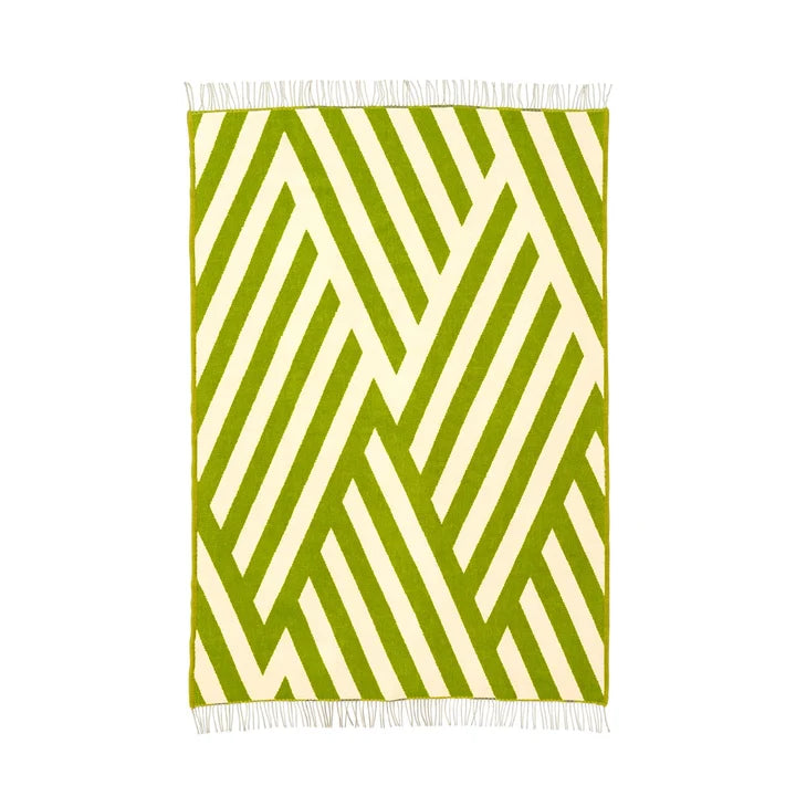 Tangent Blanket throw 130x180 cm  green cream