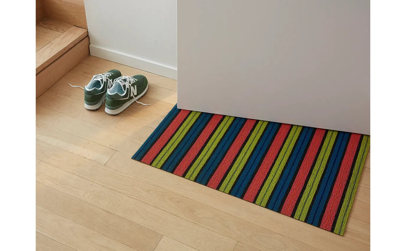 Shag Utility Mat Ribbon Stripe -Limelight 24"x36"