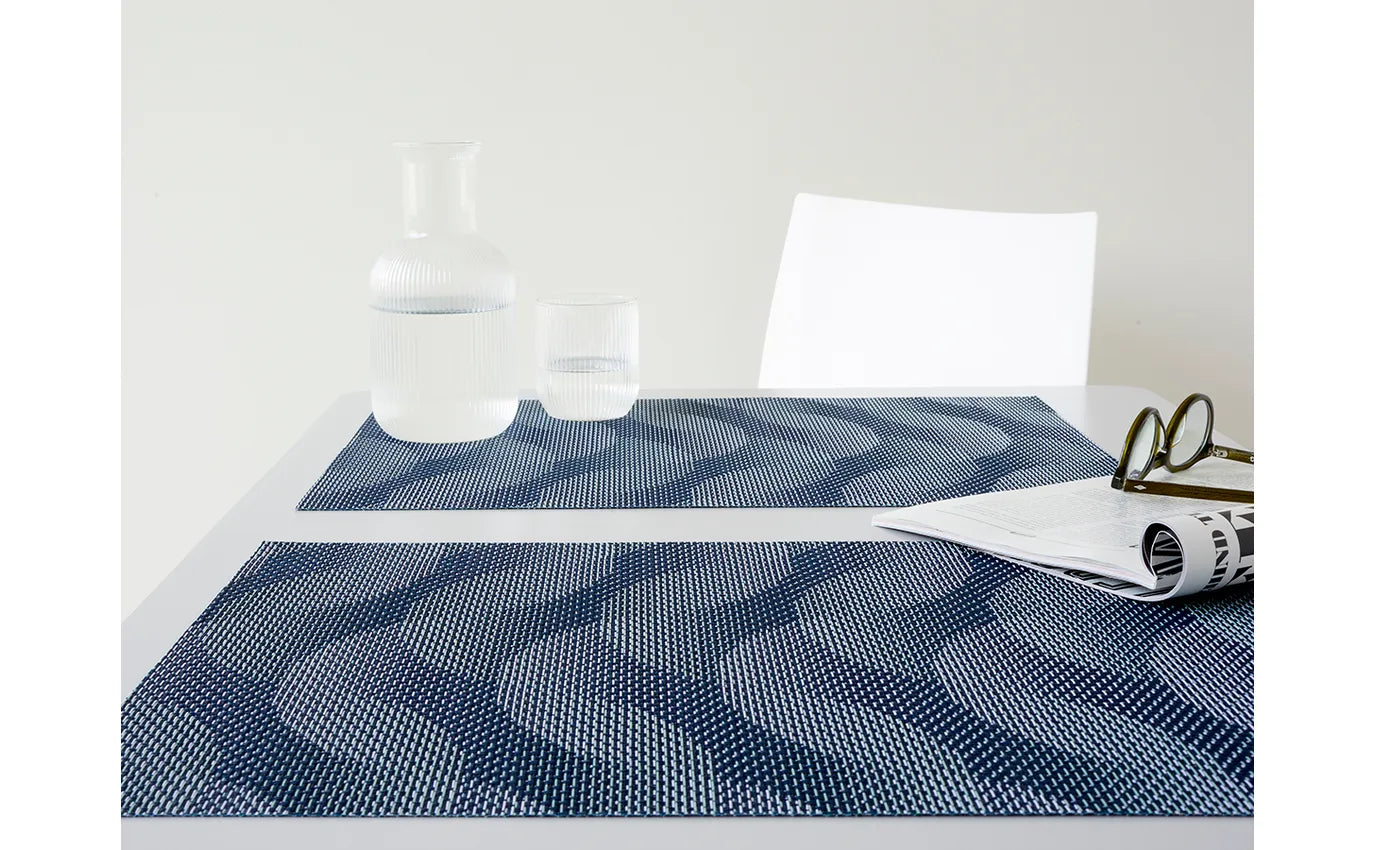 Chilewich Placemat Rectangle Arc Indigo