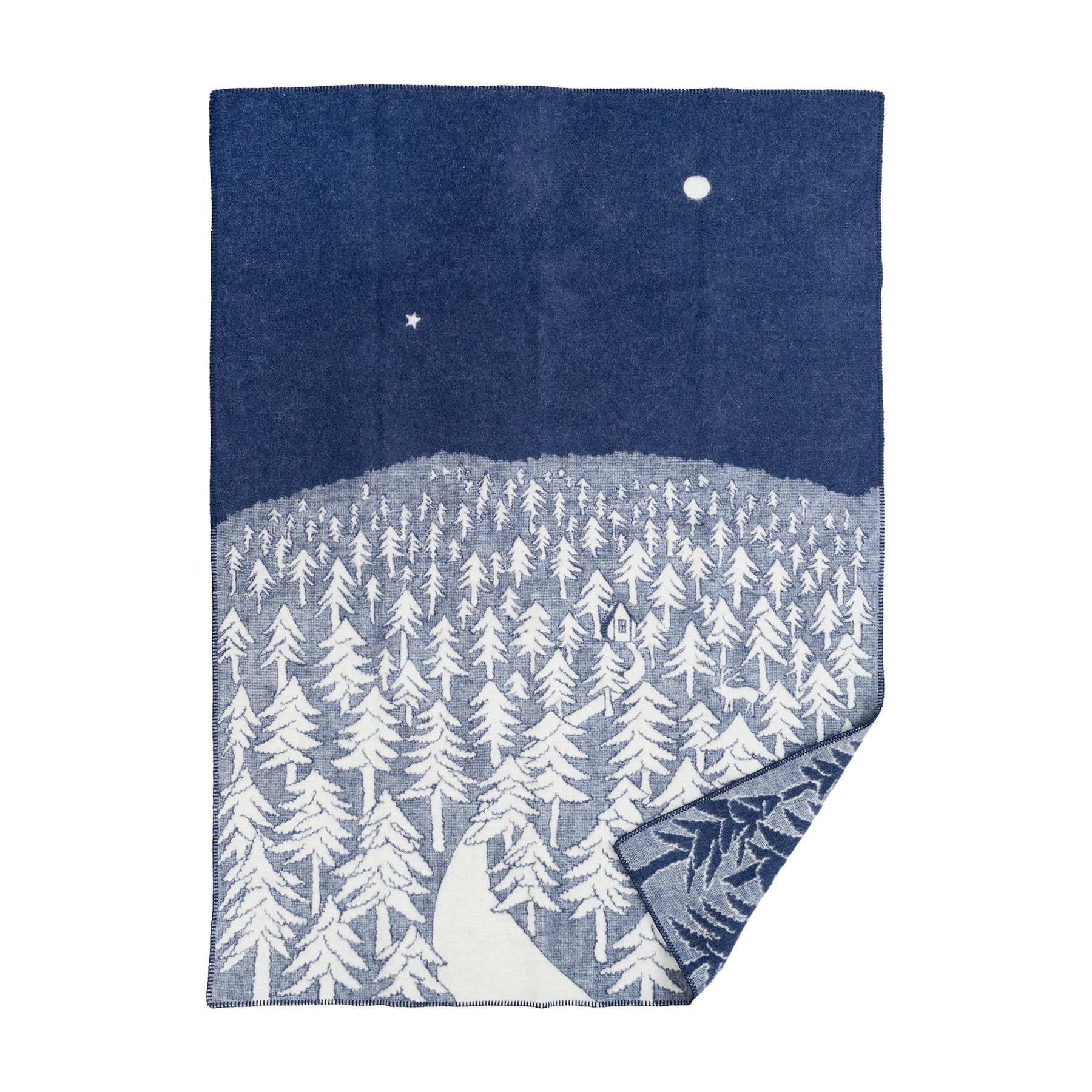 Blanket wool 130x180cm - House in the Forest Blue