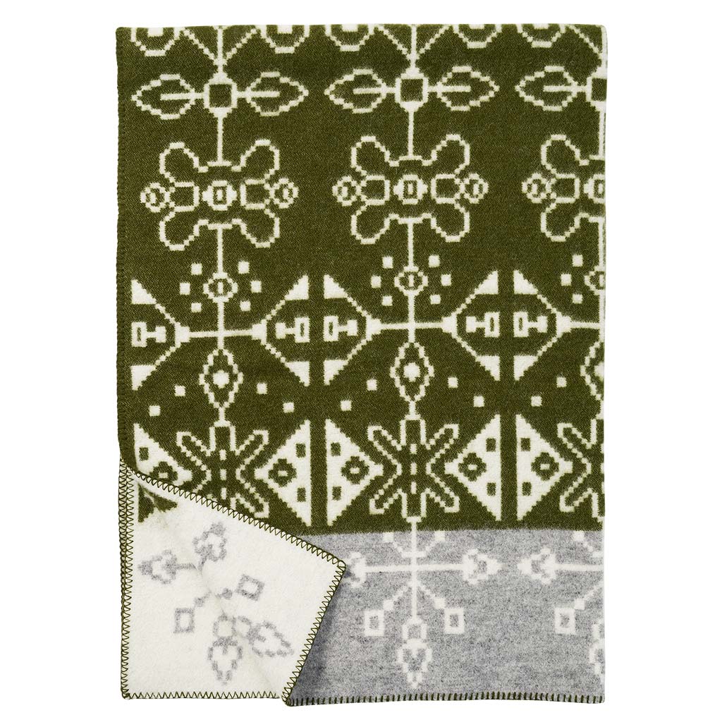 Blanket wool 130x180cm - Tradition Avocado