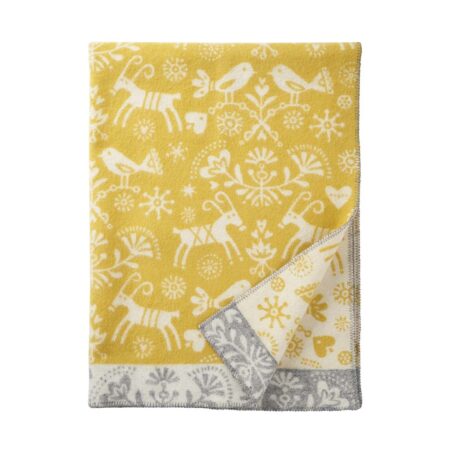 Klippan wool blanket 130 x 180cm Joy Yellow