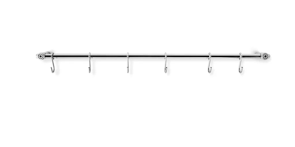 Wallmounted rack 6 hooks ss