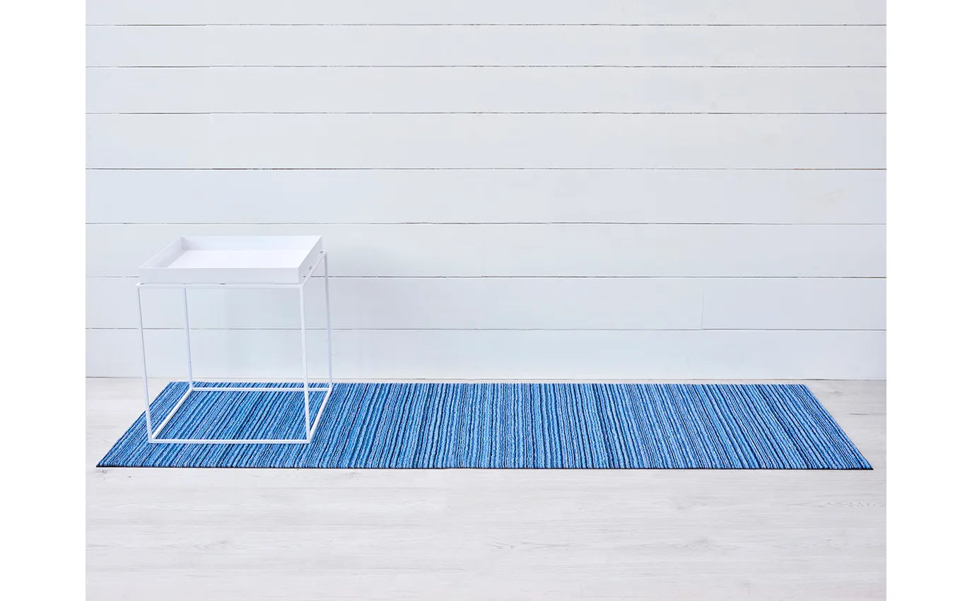 Shag Big Mat Skinny Stripe -Ocean 36"x60"