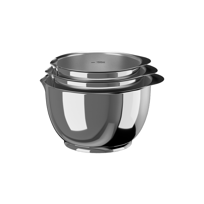 Margrethe Steel Mixing Bowl Set 3PC