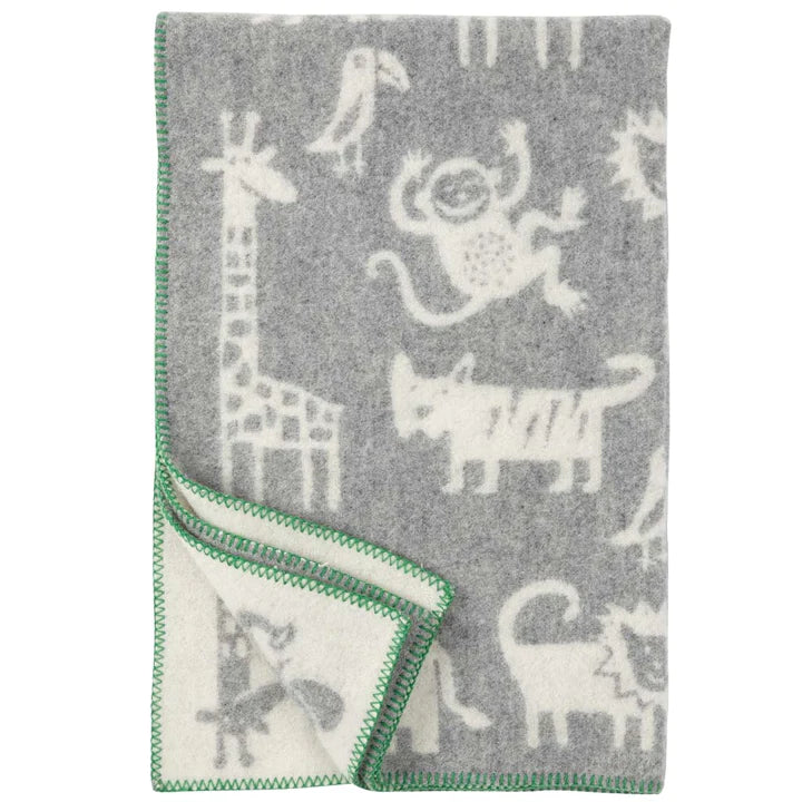 Klippan blanket 90 x 130 cm. wool Jungle Crib Blanket Grey