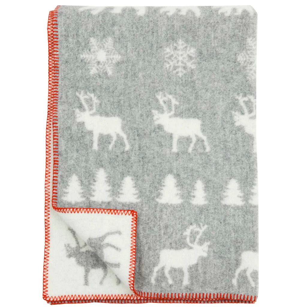 Klippan blanket 90 x 130 cm. wool Wilderness Crib Blanket Grey