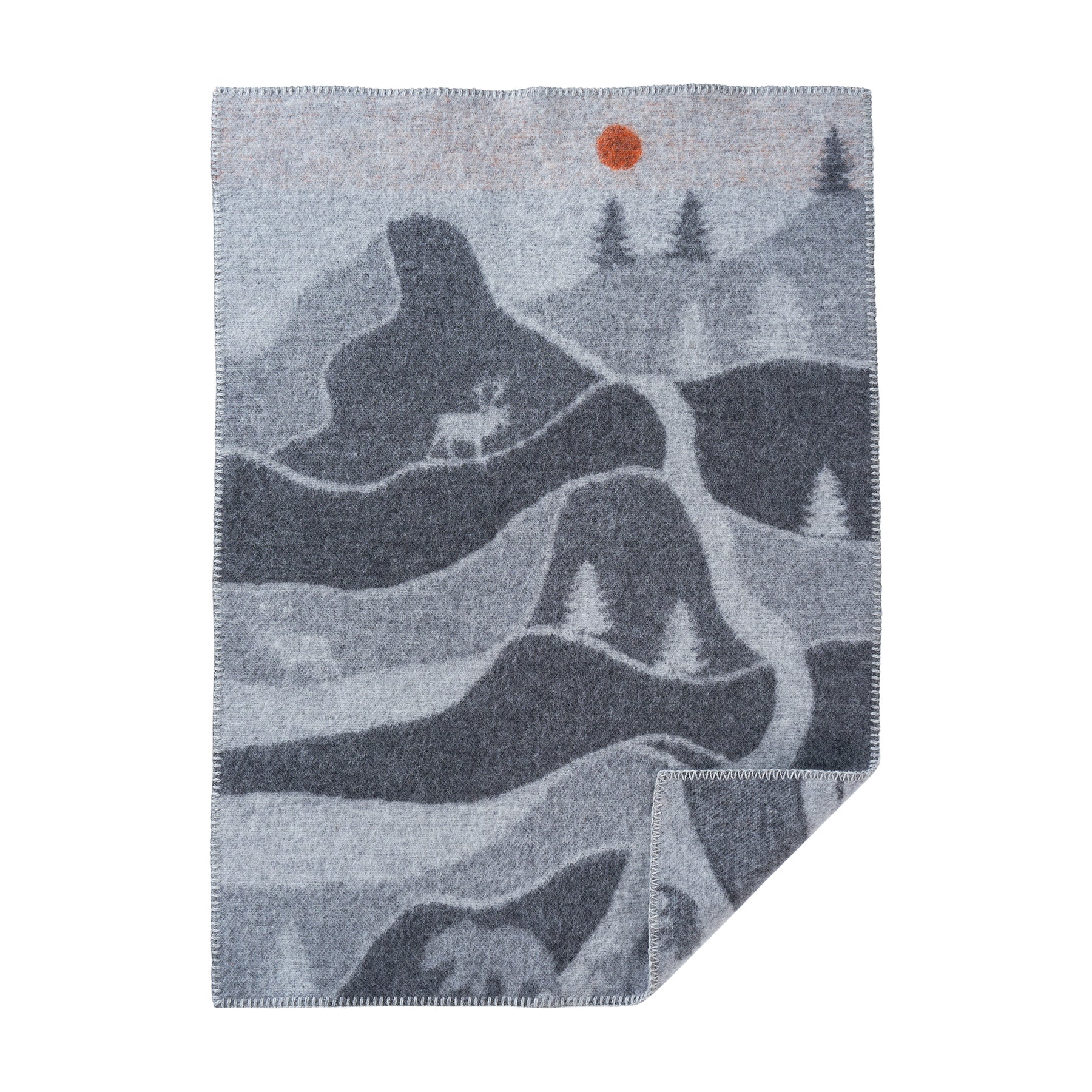 Wool Blanket 65x90 cm Small Hike Grey
