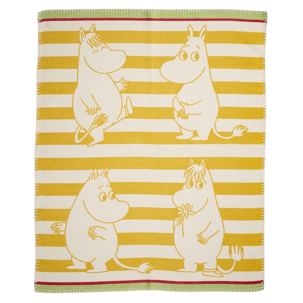 *Klippan blanket 70 x 90cm. brushed organic cotton Moomin -Yellow