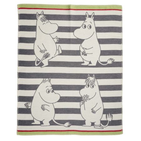 *Klippan blanket 70 x 90cm. brushed organic cotton Moomin -Grey