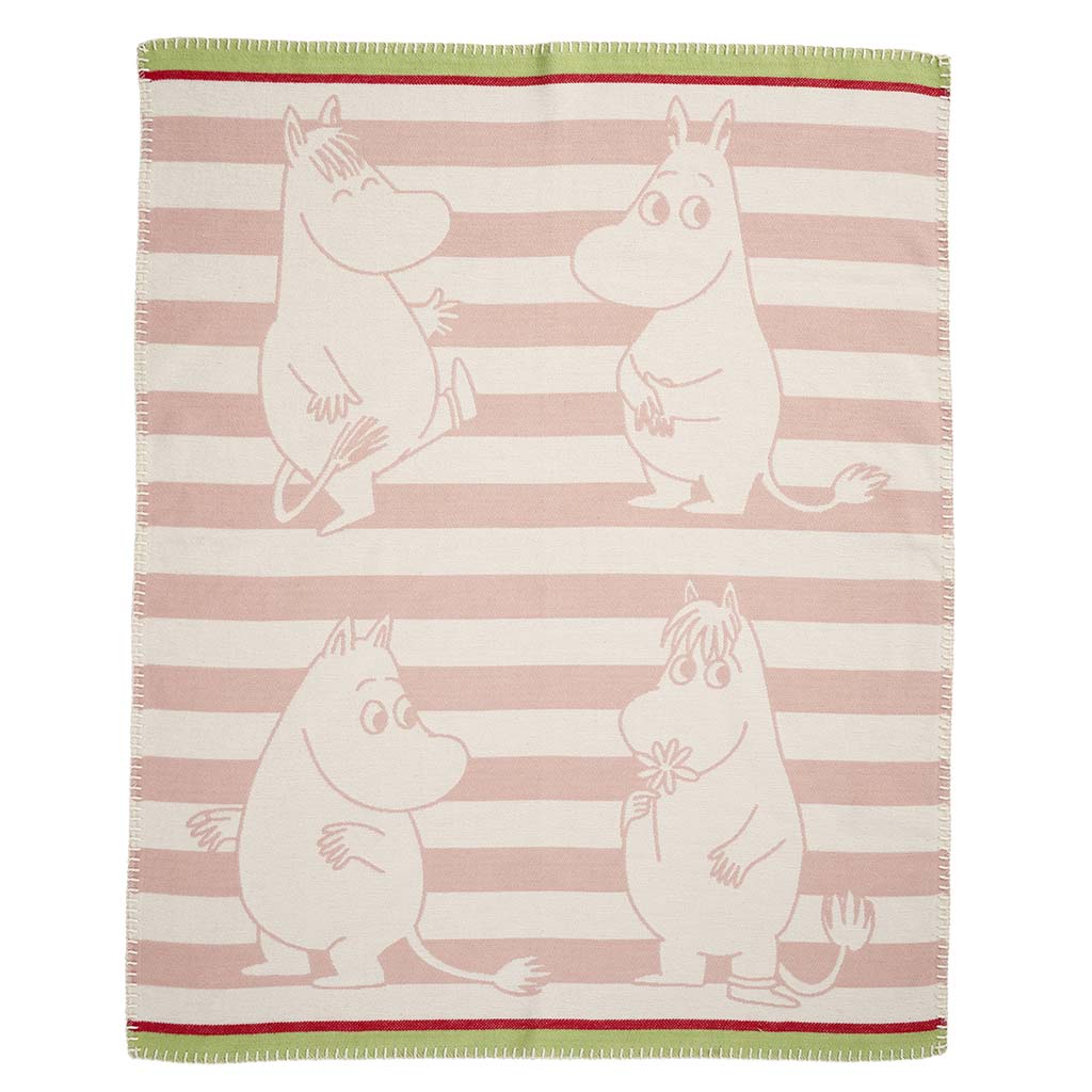 *Klippan blanket 70 x 90cm. brushed organic cotton Moomin -Pink
