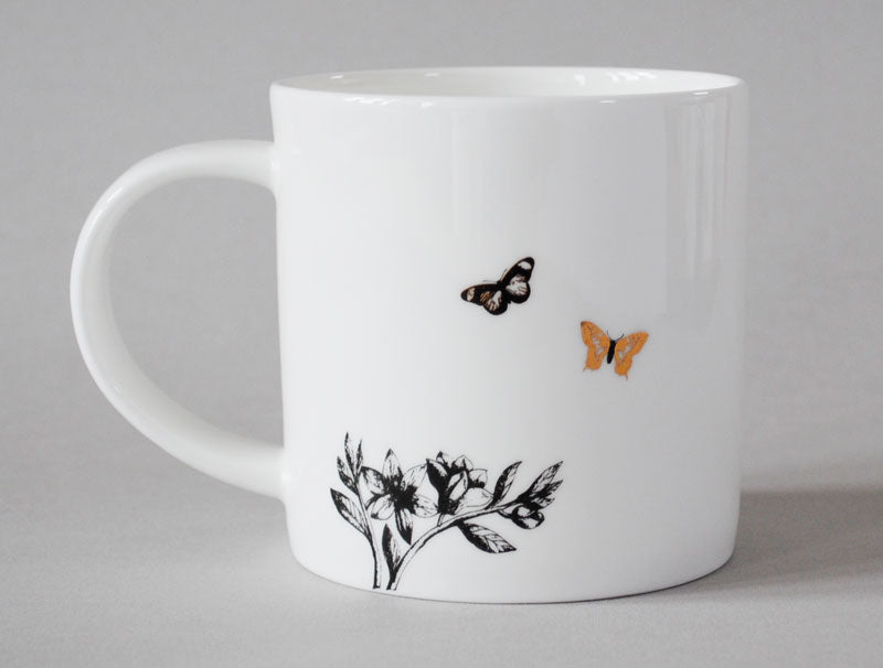 Sunday Best Penguins Bone China Mug White GOLD