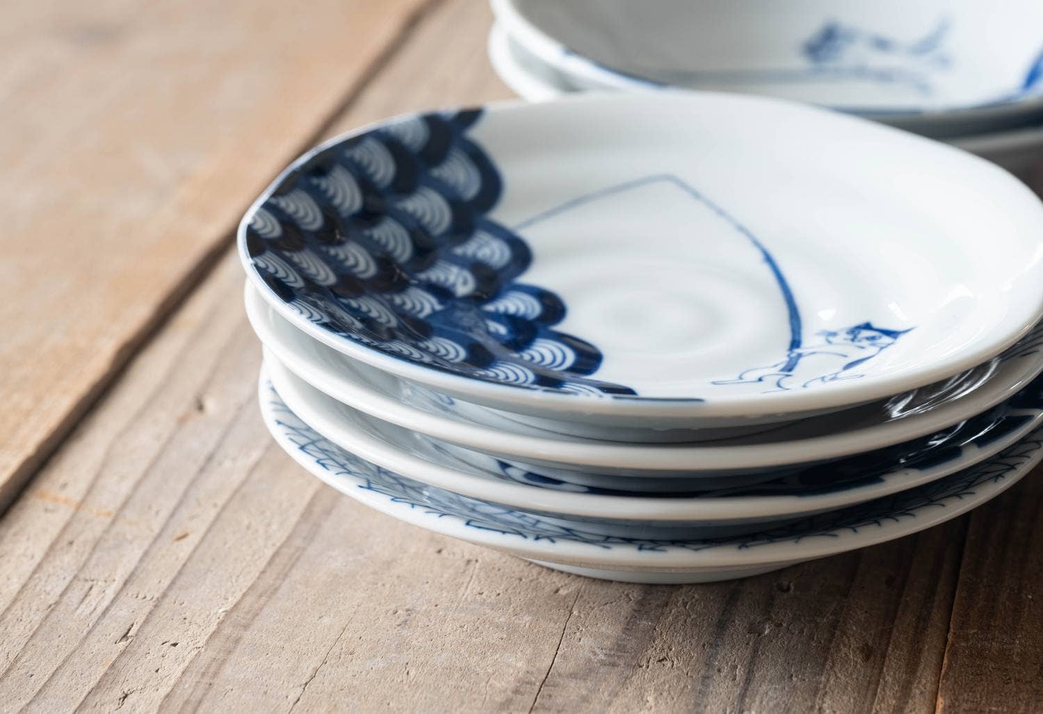 Cat Shichita Someneko 16.5cm Bowl - Karakusa