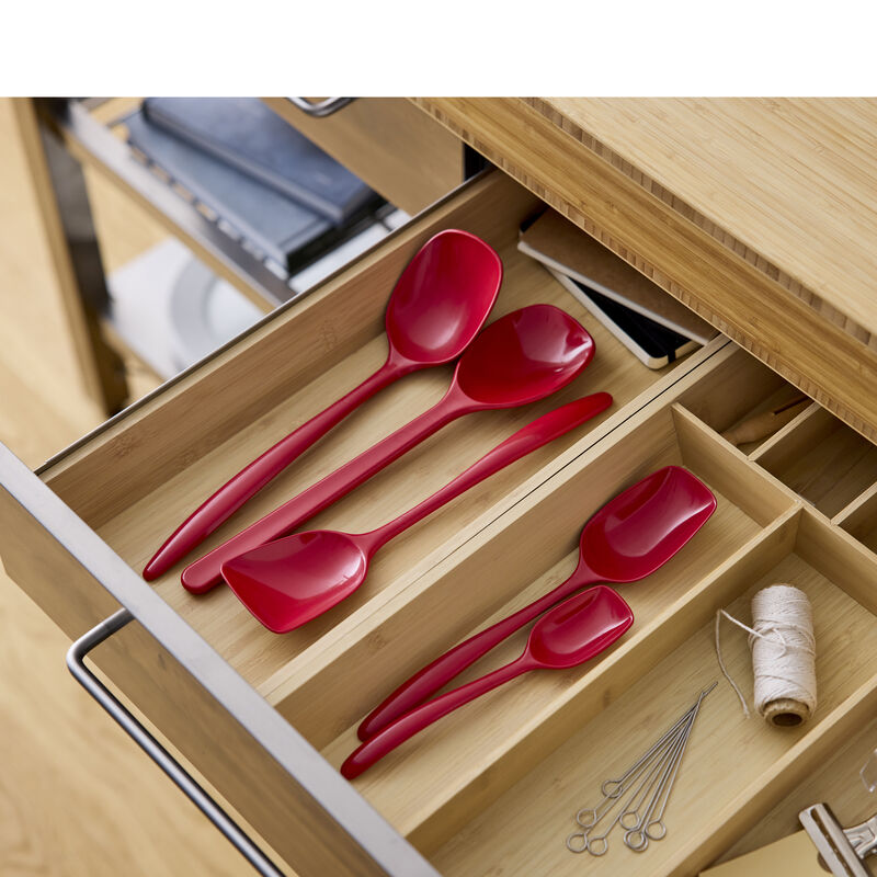 Classic Kitchen spoon broad shape Red