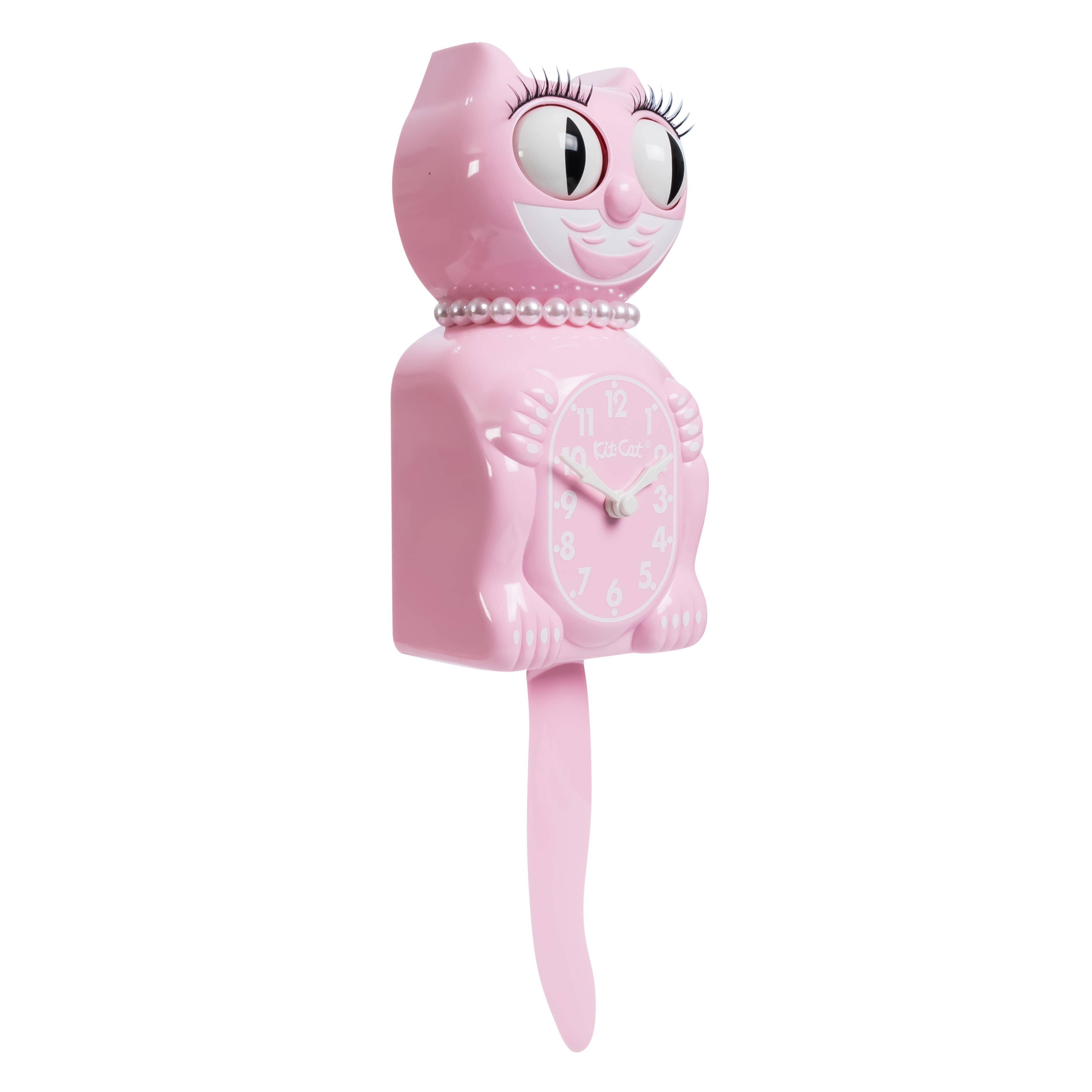 Bubblegum Pink Lady Kit-Cat Klock