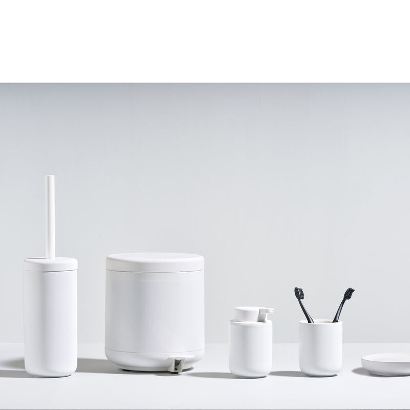 ZONE UME Tooth Brush Mug White 4"