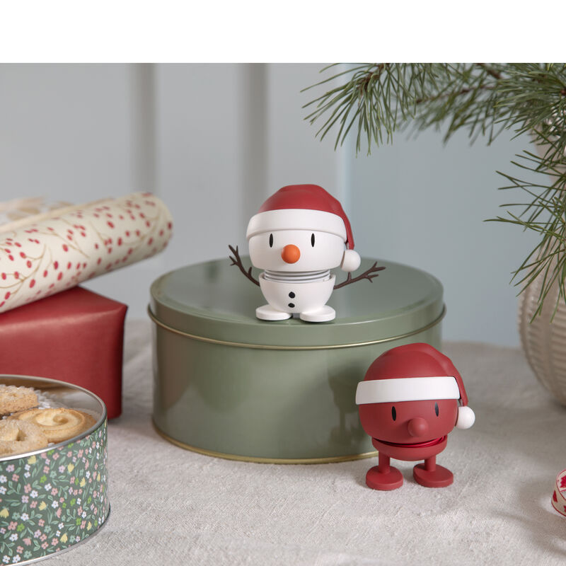 Small Santa Snowman Soft White