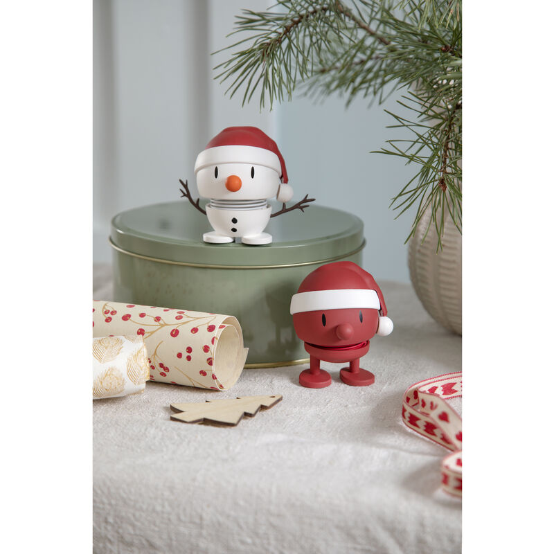 Small Santa Snowman Soft White