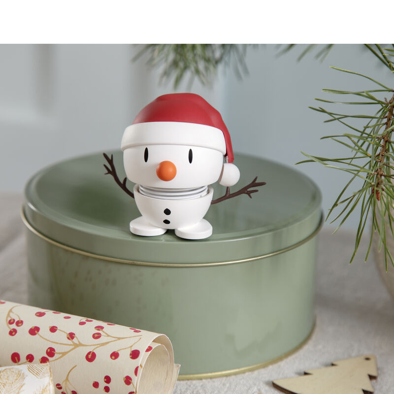 Small Santa Snowman Soft White