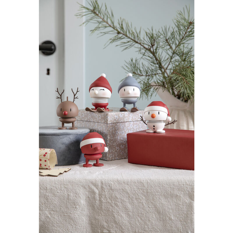 Small Santa Snowman Soft White