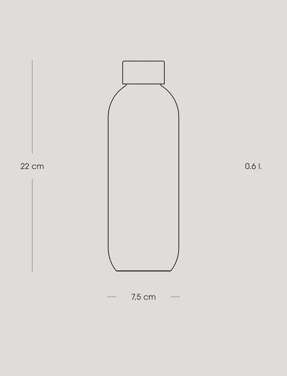 Keep Cool vacuum insulated bottle 0.6 l.- Black