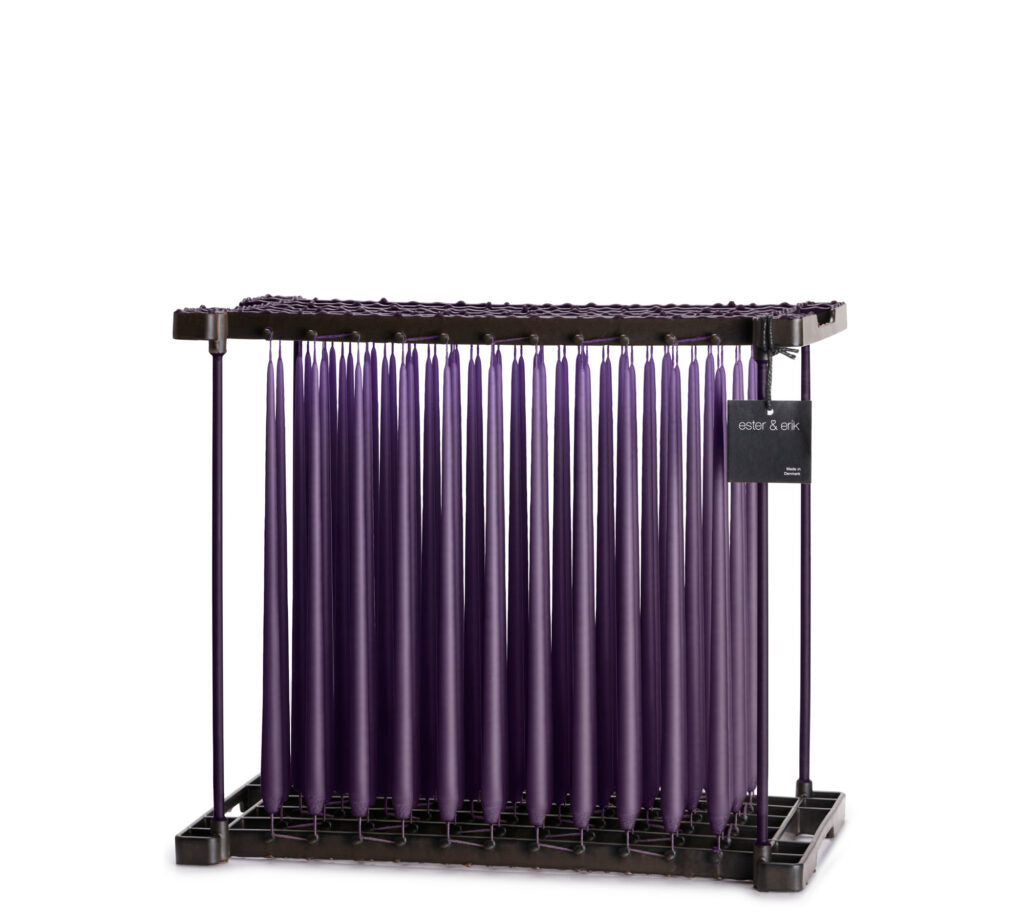 Slim Candles 4 pc. ( Stoff / Nagel ) 32cm 08/2 | DARK AMETHYST