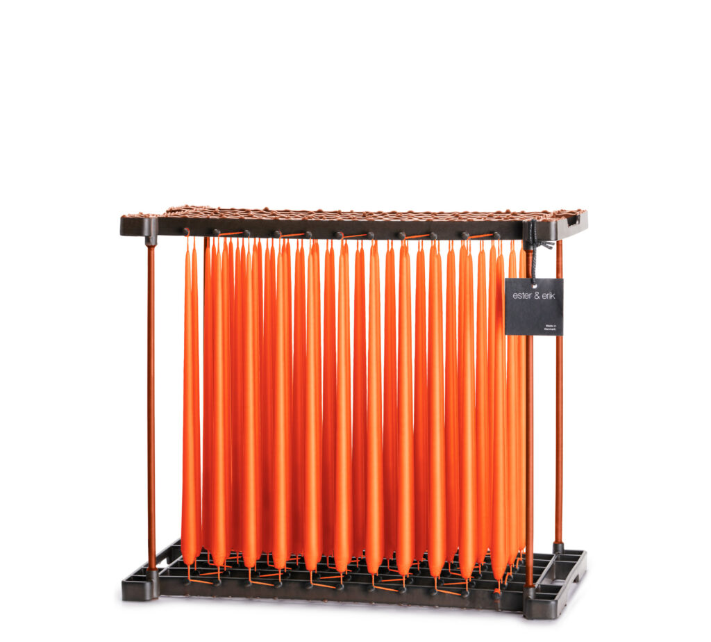 Slim Candles 4 pc. ( Stoff / Nagel ) 32cm 16/2 | VIVID ORANGE