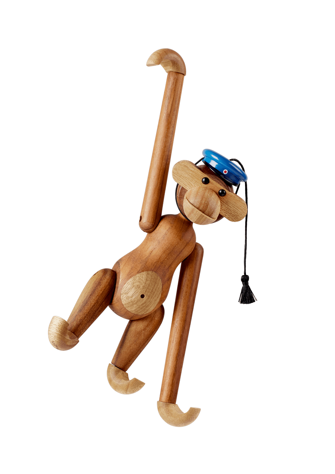 Kay Bojesen wooden Figure Hat Small monkey Russelue Blue
