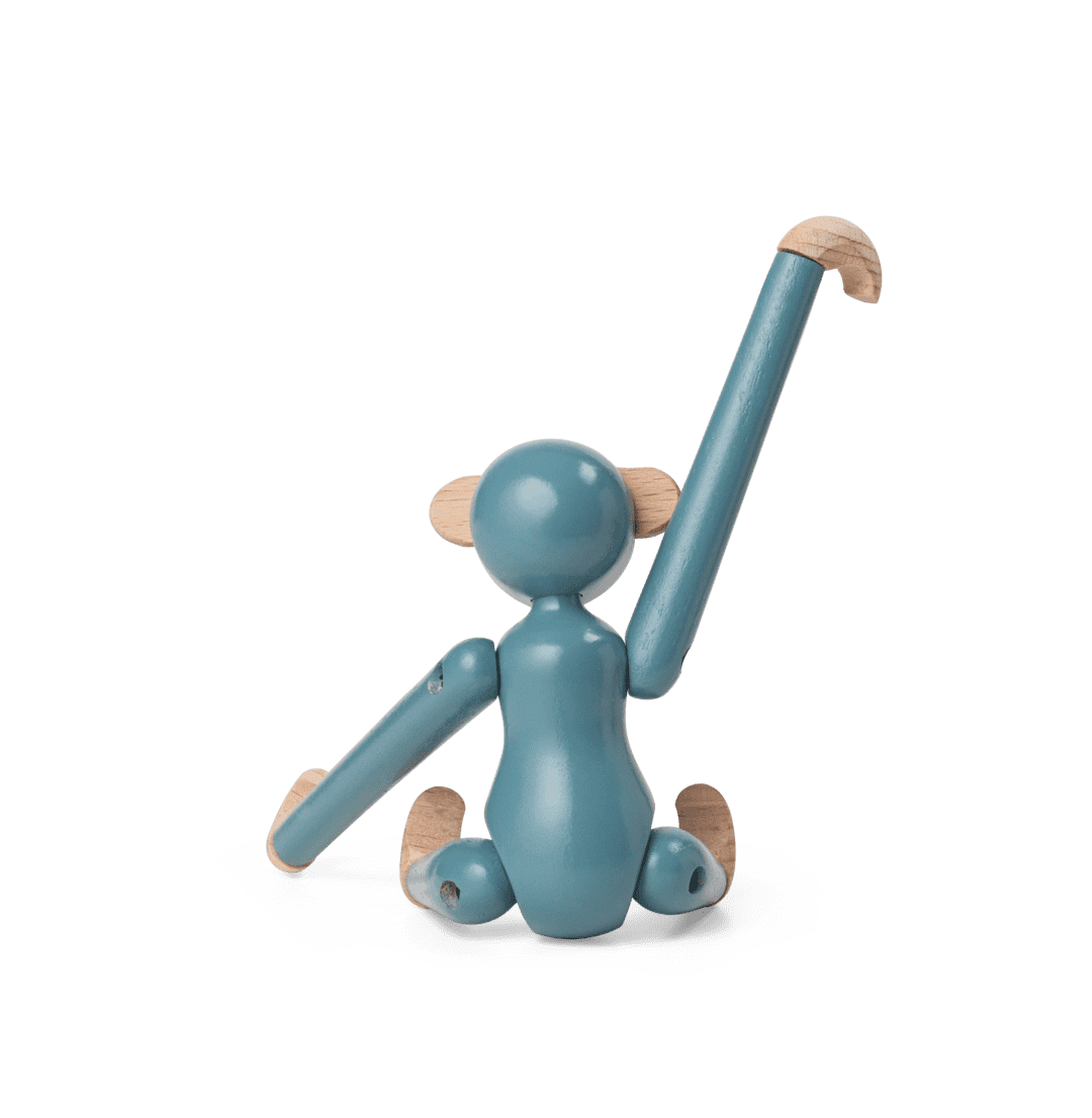 Kay Bojesen Monkey Mini Vintage Blue H: 9.5cm / 3.7"