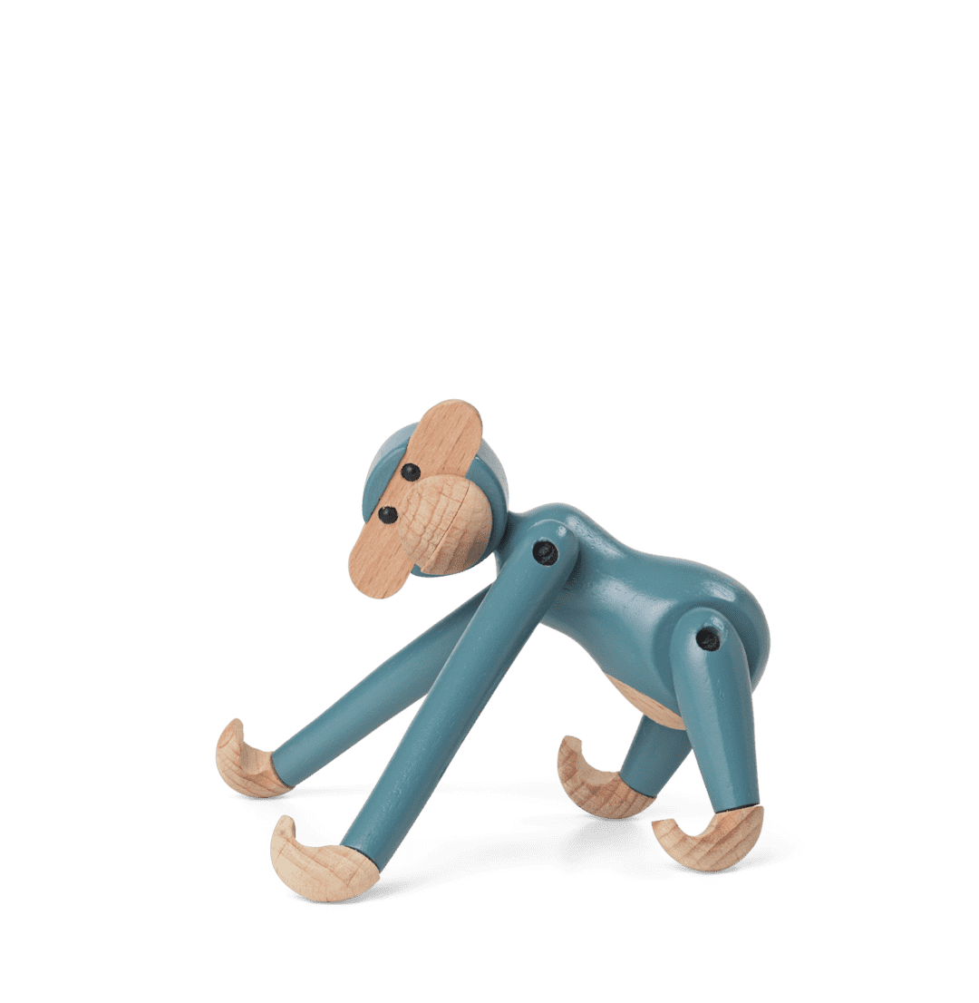 Kay Bojesen Monkey Mini Vintage Blue H: 9.5cm / 3.7"