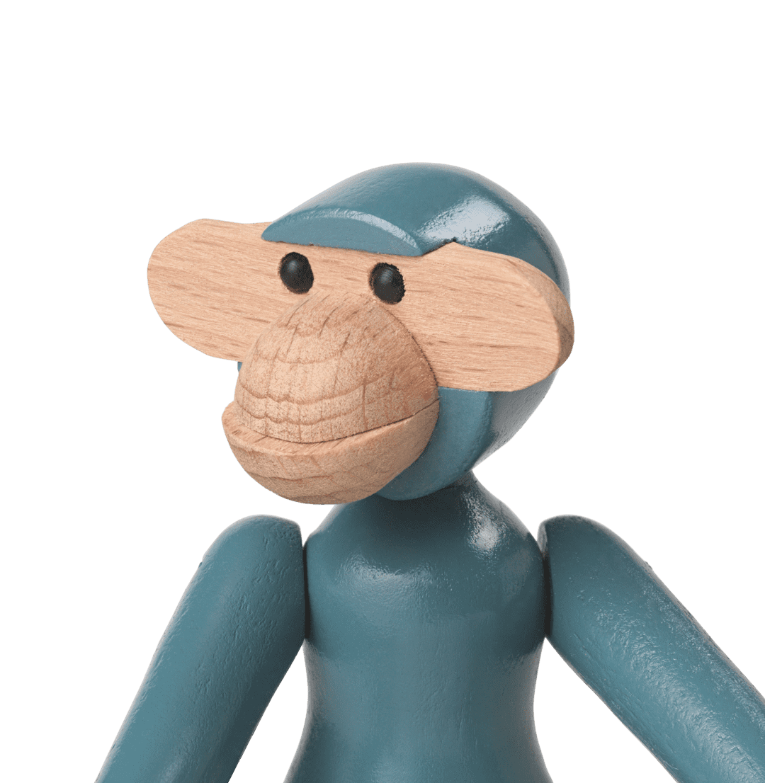 Kay Bojesen Monkey Mini Vintage Blue H: 9.5cm / 3.7"