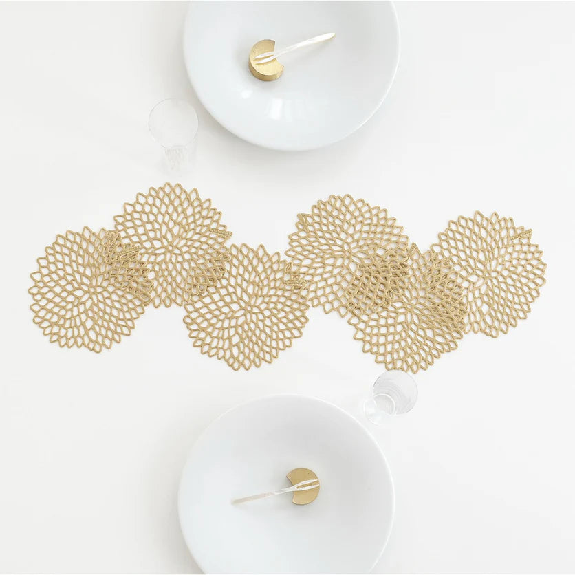 Dahlia Coasters (Set of 6) Brass