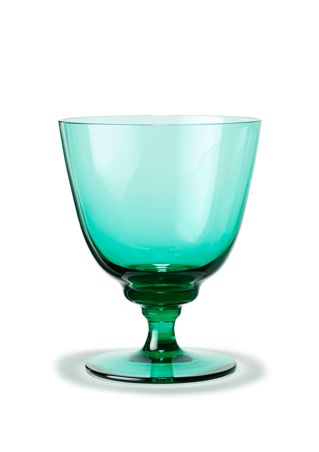 Flow Glass on foot 35 cl / 11.8 oz Emerald Green