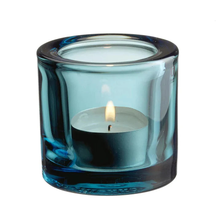 Kivi Tealight candleholder 60mm Sea blue