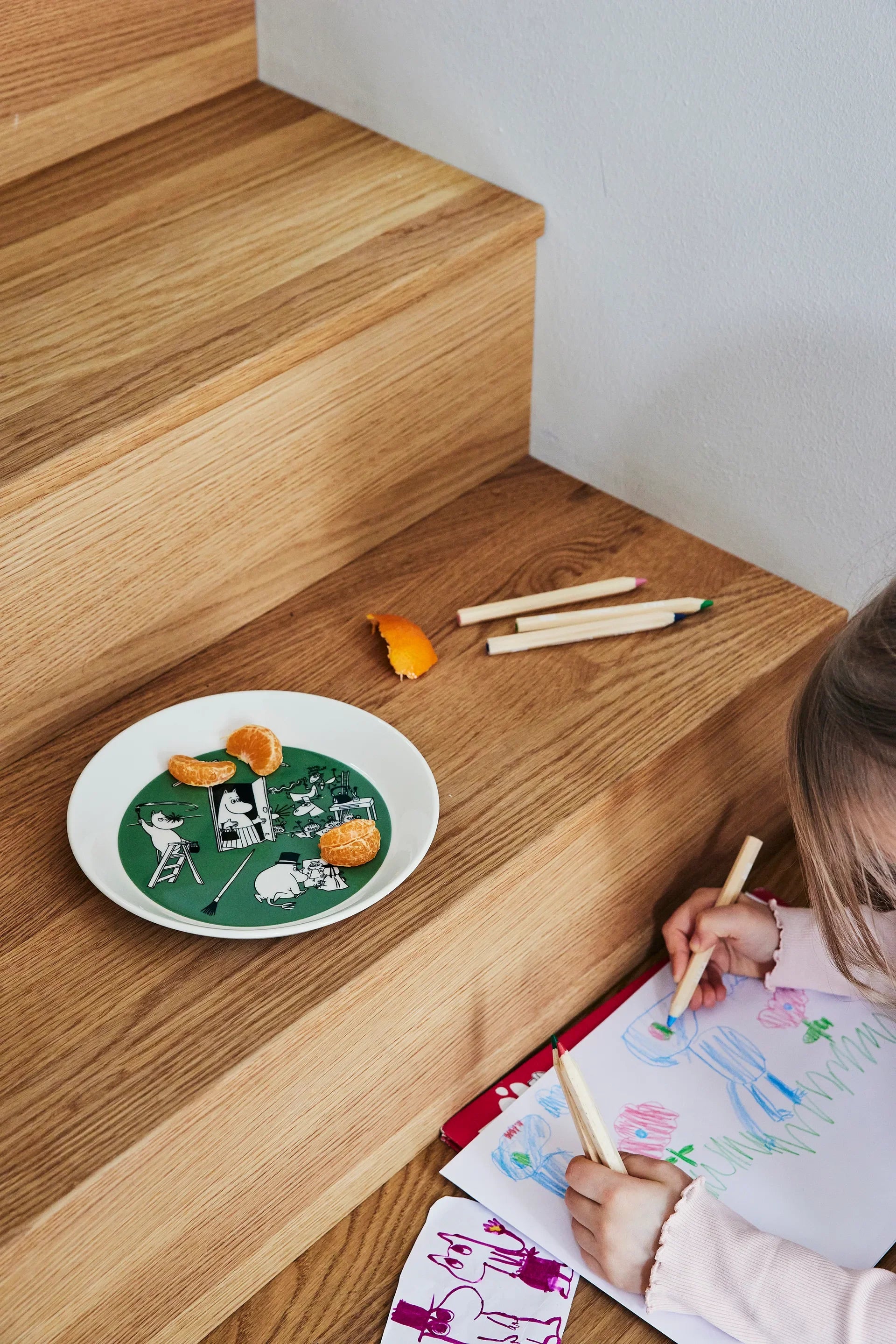 Drawing Green Moomin plate 1 - Ø19 cm