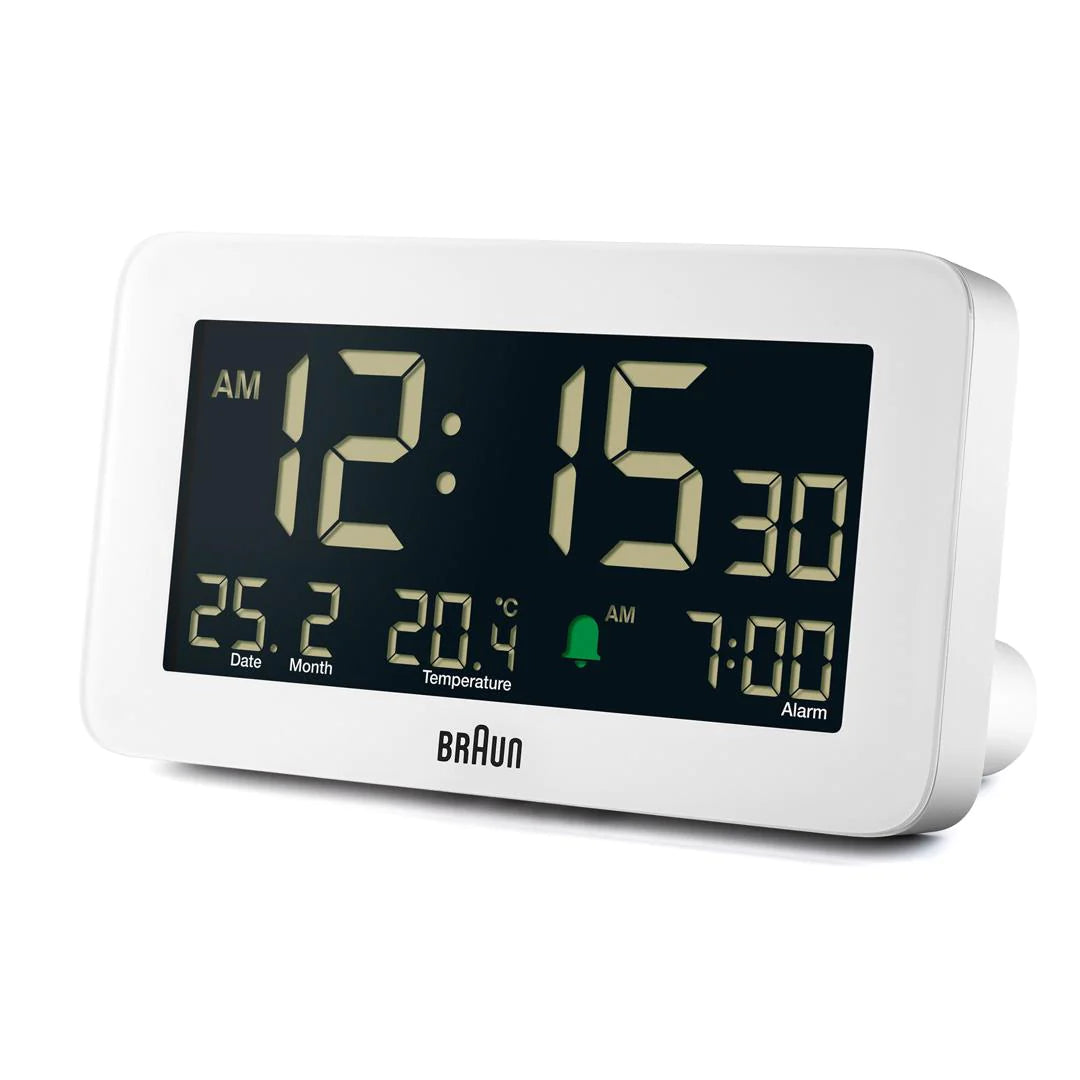 BC10W Braun Digital Alarm Clock - White