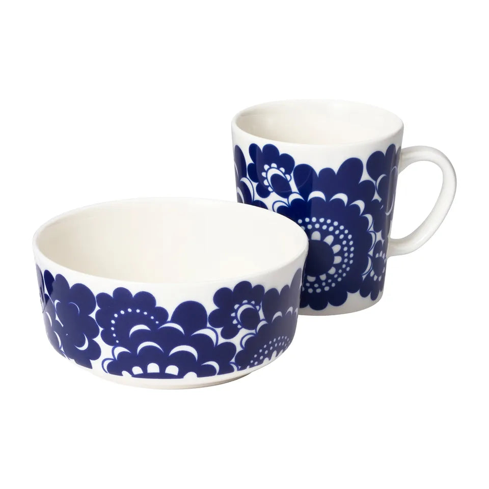 Esteri mug 30 cl and bowl Ø13 cm - Blue