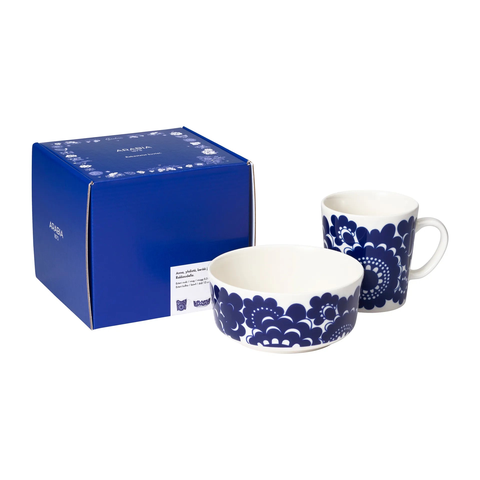 Esteri mug 30 cl and bowl Ø13 cm - Blue