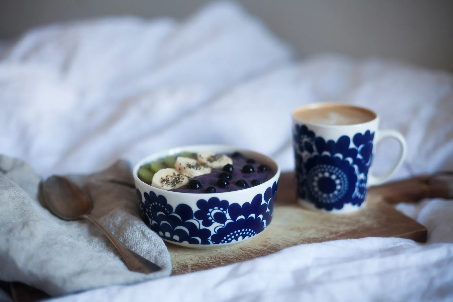 Esteri mug 30 cl and bowl Ø13 cm - Blue