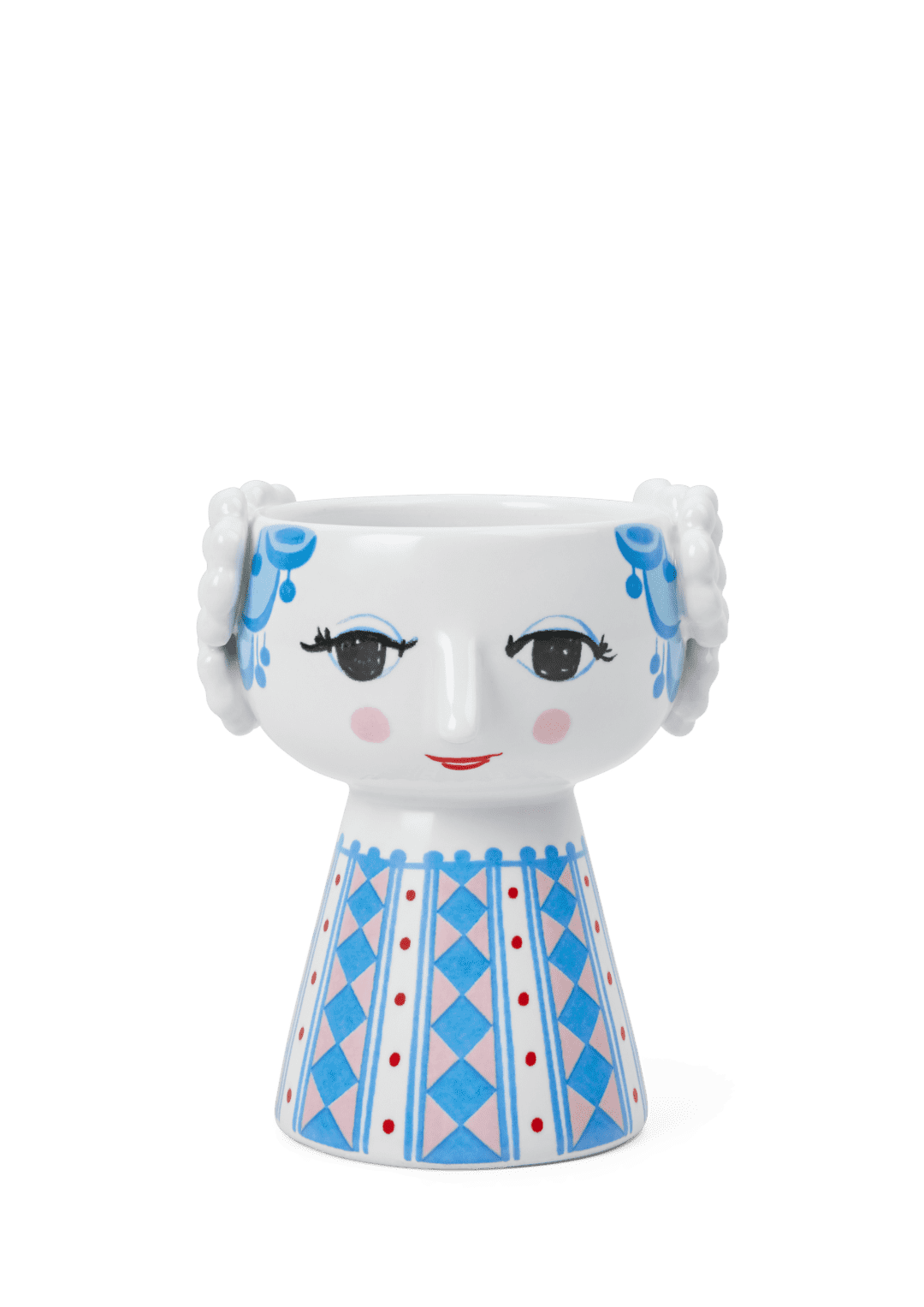 Eva Candle Holder H: 3.7" Blue