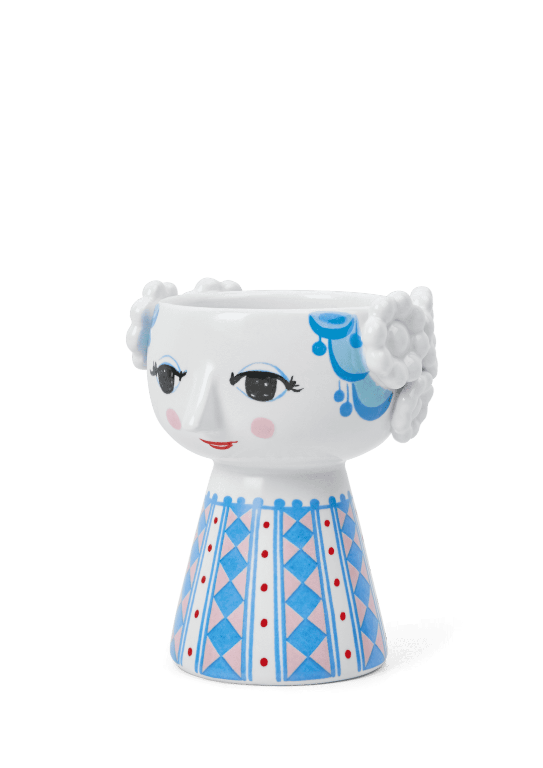 Eva Candle Holder H: 3.7" Blue