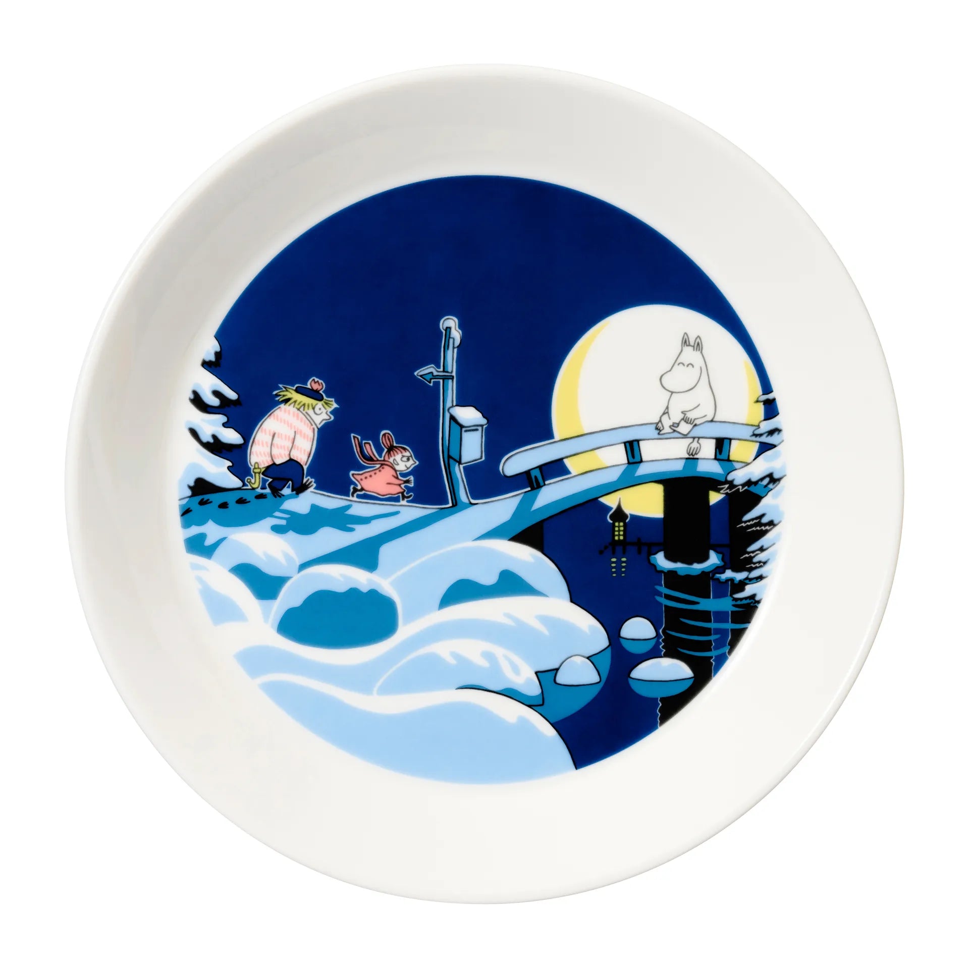 Winter Night Moomin plate 1 - Ø19 cm