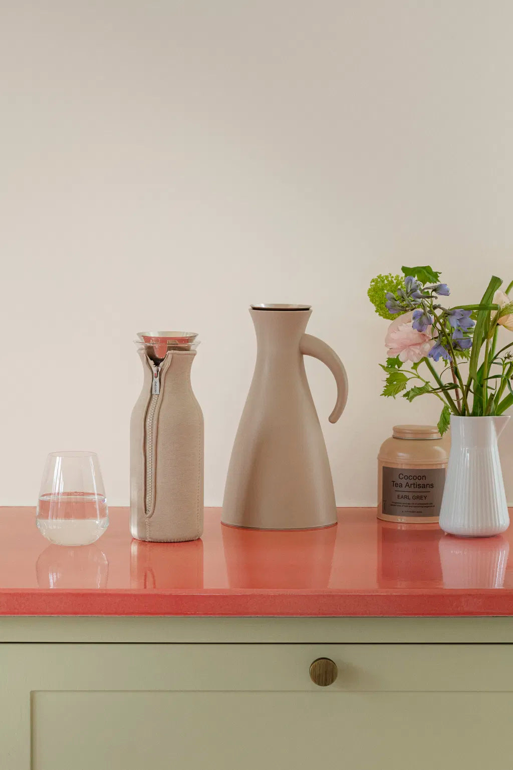 Fridge carafe 1.0l Carmel cream