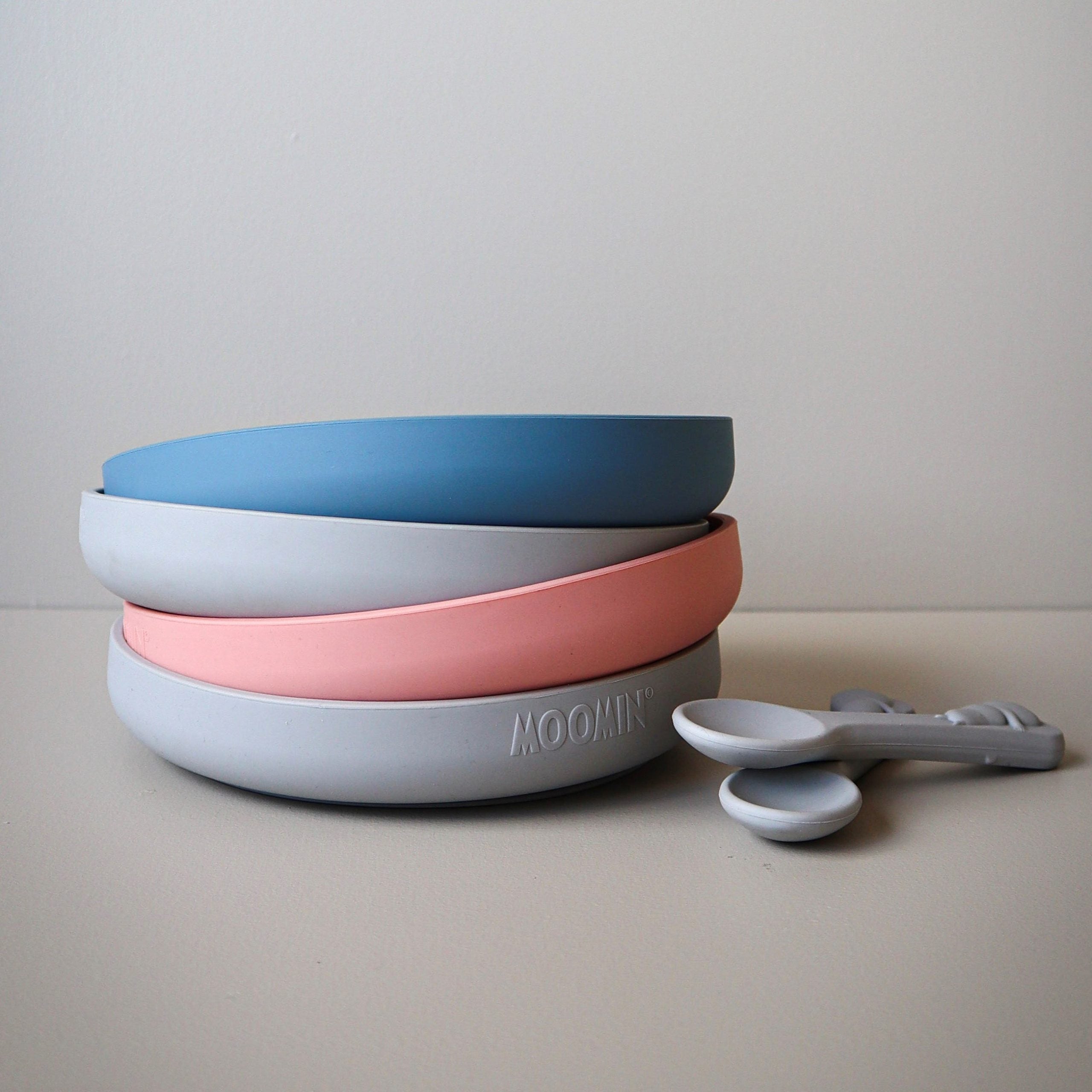 Moomin Silicone, Plate with Suction Cup, Lovely Pink