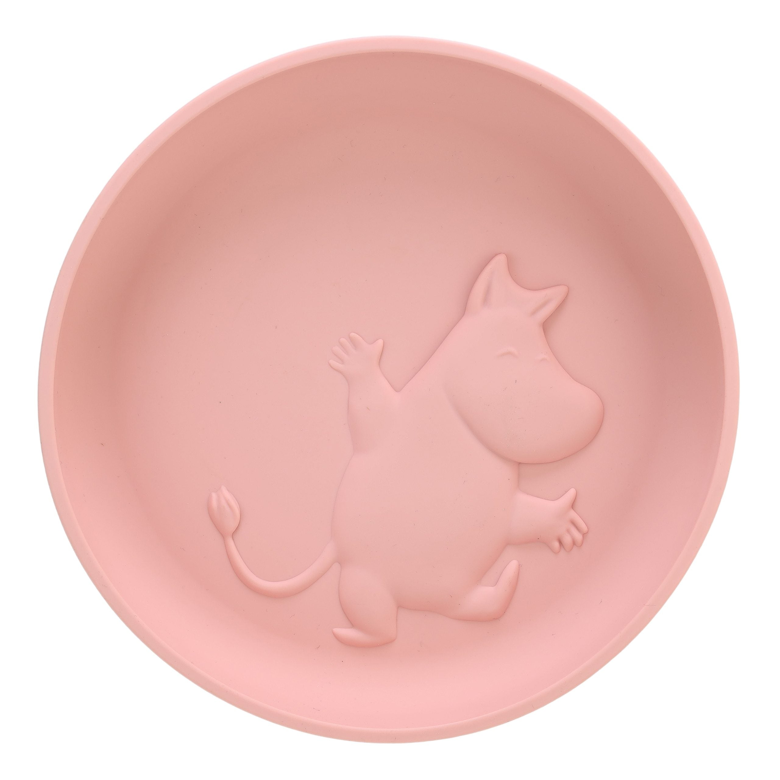 Moomin Silicone, Plate with Suction Cup, Lovely Pink