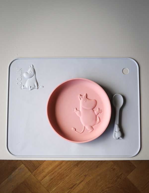 Moomin Silicone, Plate with Suction Cup, Lovely Pink