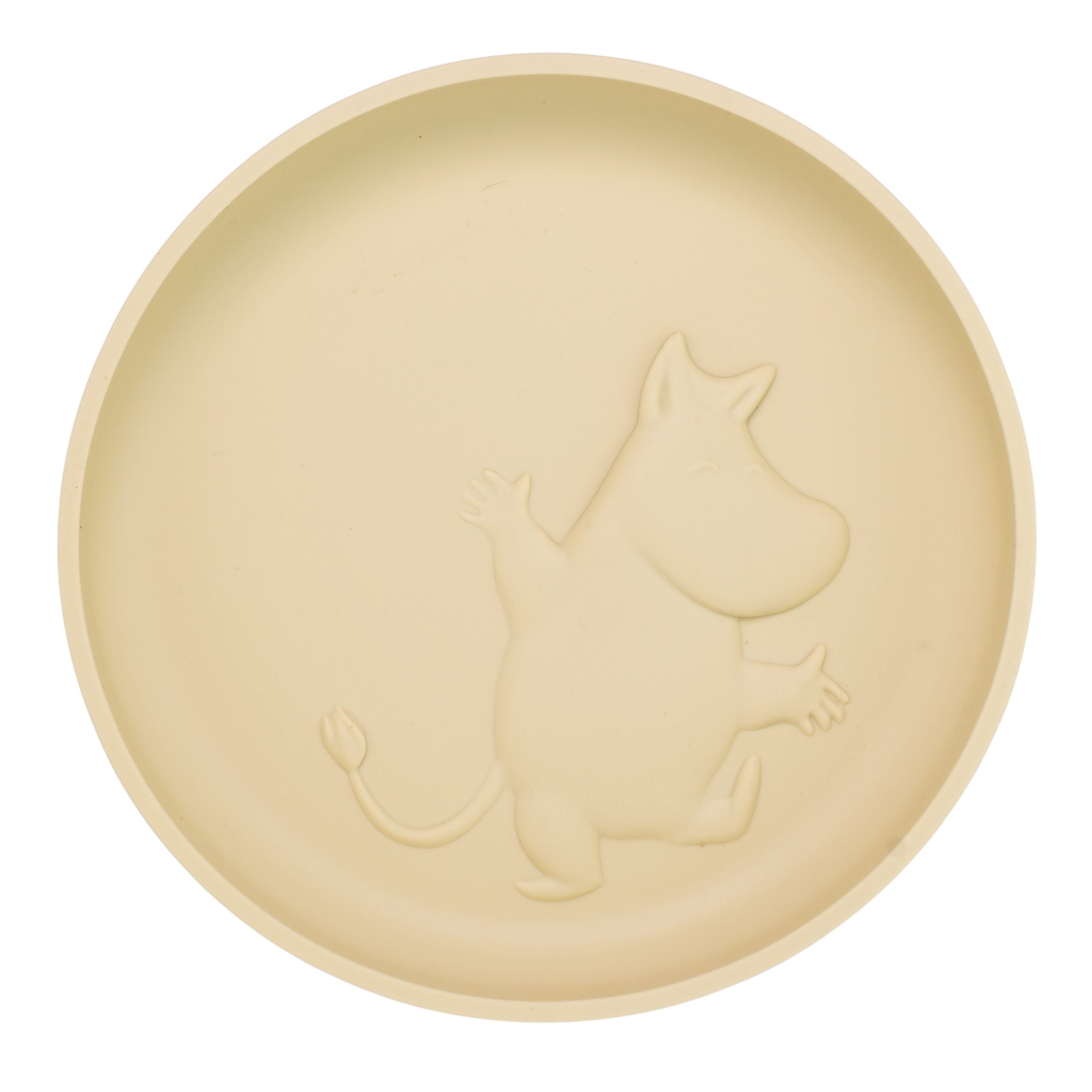 Moomin Silicone, Plate with  anti-slip, Latte