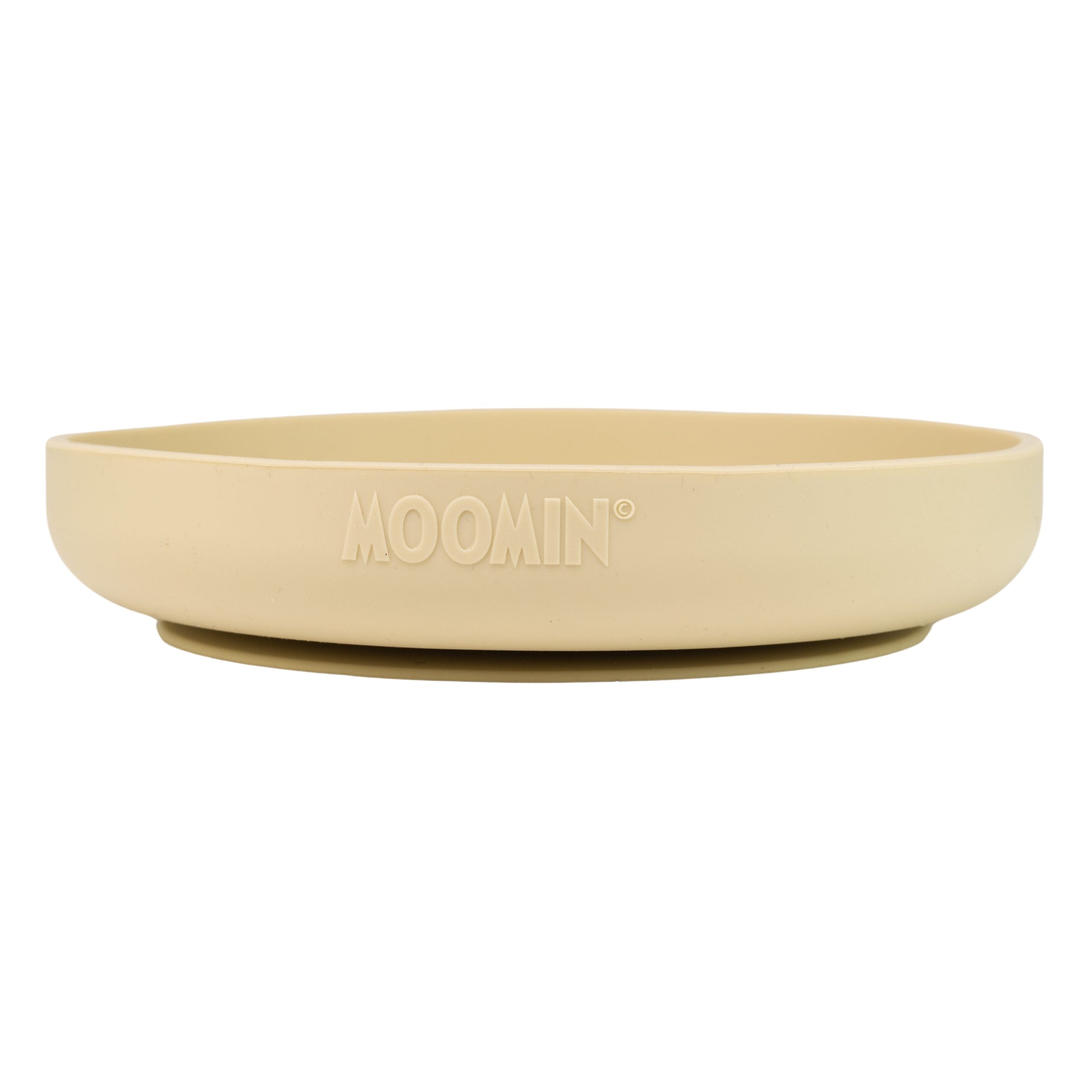 Moomin Silicone, Plate with  anti-slip, Latte