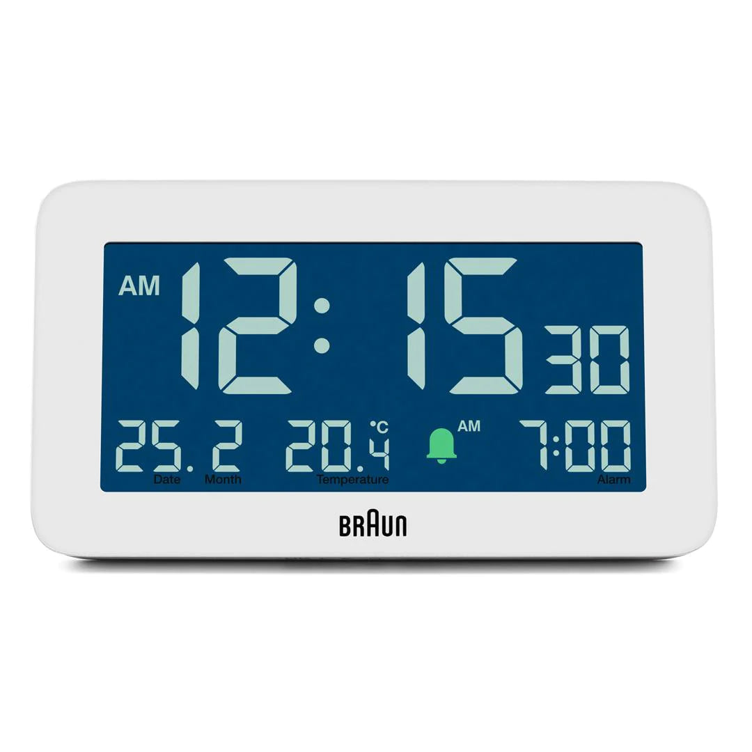 BC10W Braun Digital Alarm Clock - White